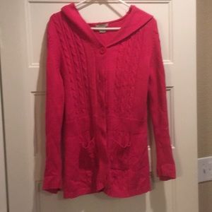 Pink button up cardigan